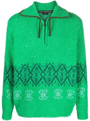 Pullover mit reißverschluss Andersson Bell grün