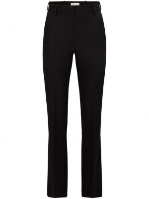 Vlněné rovné kalhoty Nina Ricci černé