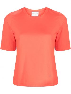 Einfarbige t-shirt aus baumwoll Forte_forte rot