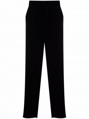 Pantalones rectos de terciopelo‏‏‎ Emporio Armani negro