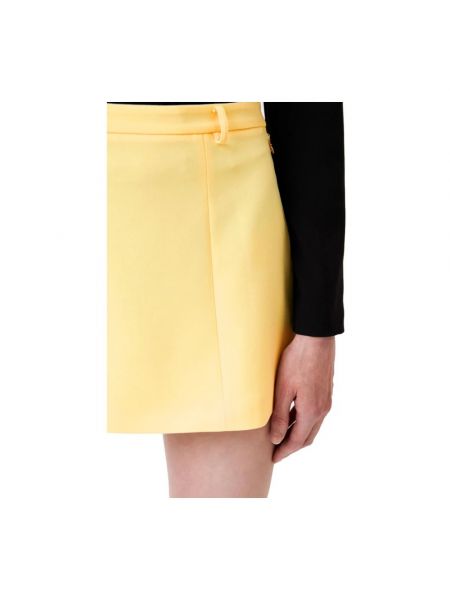 Mini falda con cremallera de crepé Patrizia Pepe amarillo