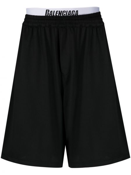 Shorts en jersey Balenciaga noir
