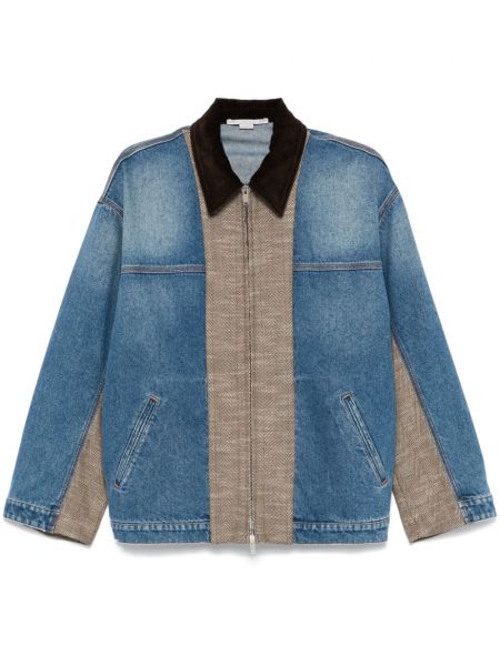 Tweed denimjakke Stella Mccartney blå