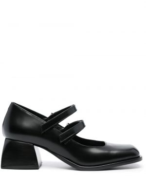 Кожени полуотворени обувки Nodaleto черно