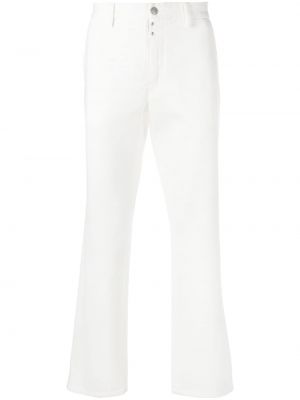 Puuvillased sirged teksapüksid Mm6 Maison Margiela valge
