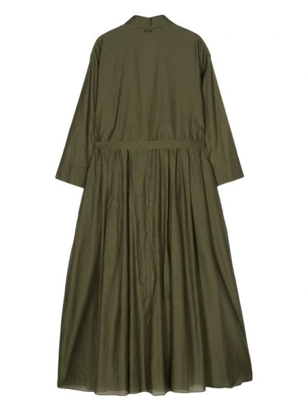 Jedwabna sukienka midi bawełniana S Max Mara zielona