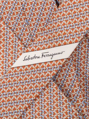 Seiden krawatte Ferragamo orange