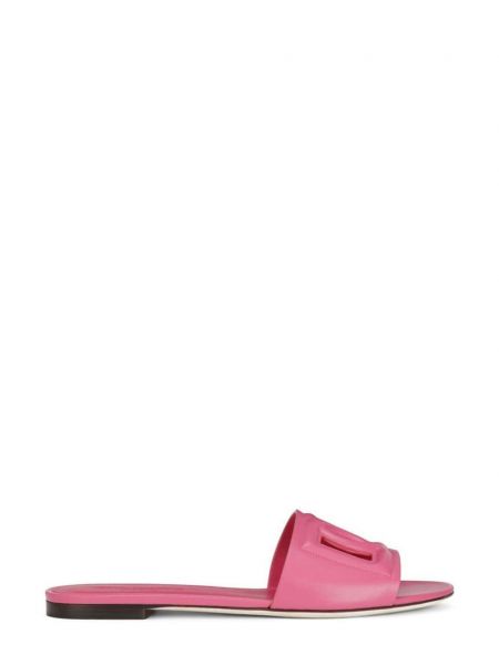 Dabīgās ādas kurpes Dolce & Gabbana rozā