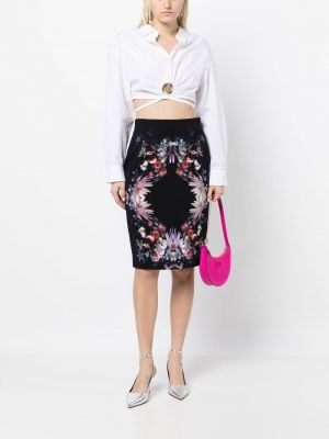 Květinové pouzdrová sukně s potiskem Givenchy Pre-owned černé
