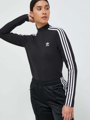 Majica z dolgimi rokavi z dolgimi rokavi Adidas Originals črna