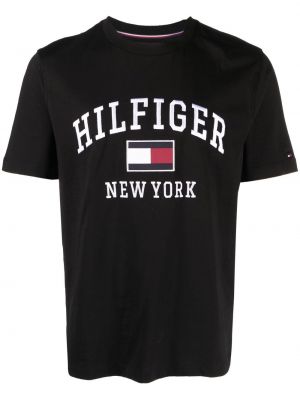 Trykt t-skjorte Tommy Hilfiger svart