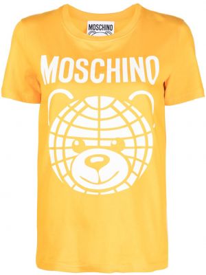 Памучна тениска с принт Moschino