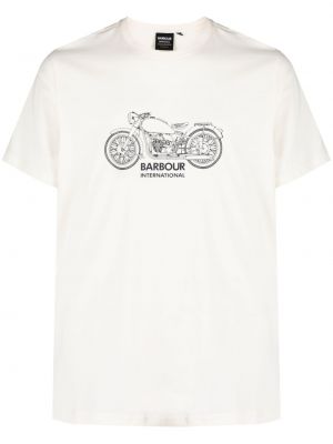 Bavlnené tričko s potlačou Barbour