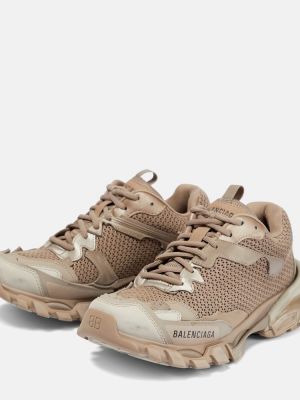 Sneakers από διχτυωτό Balenciaga Track μπεζ