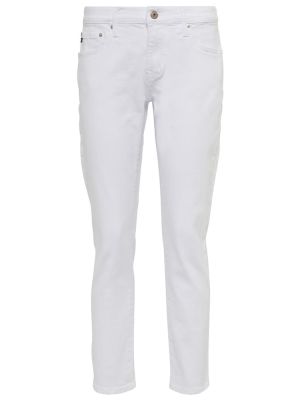Slim fit džíny s klučičím střihem Ag Jeans bílé