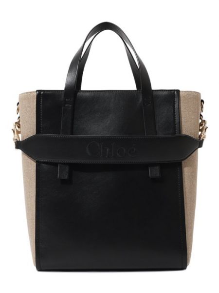Черная сумка шоппер Chloé