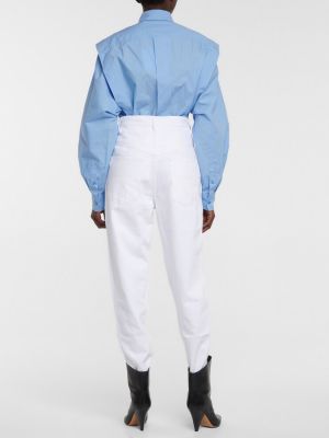 Skinny fit džínsy s vysokým pásom Isabel Marant biela