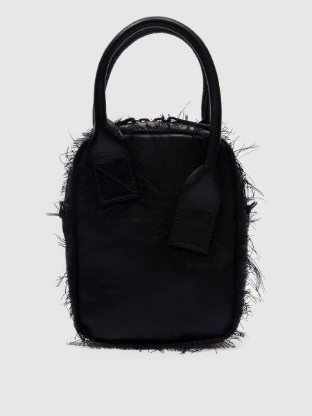 Шкіряна сумка через плече з бахромою Y`s Yamamoto чорна