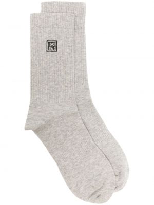 Čarape slip-on Toteme siva