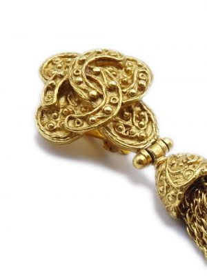 Kolczyki z frędzli Chanel Pre-owned złote