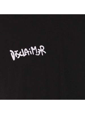 Camiseta de tela jersey Disclaimer negro