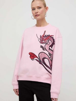 Różowa bluza bawełniana Pinko