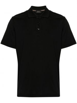 Памучна поло тениска Brioni черно