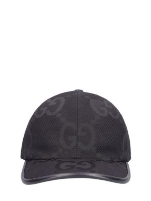 Жакардова шапка с козирки Gucci черно