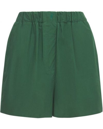 Pantaloni scurți din bumbac The Frankie Shop verde