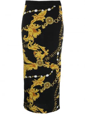 Džínsová sukňa s potlačou Versace Jeans Couture