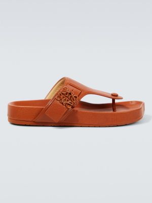 Usnjene sandali Loewe oranžna