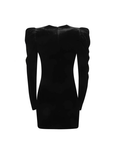 Welurowa sukienka mini Alessandra Rich czarna