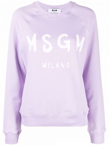 Rund hals sweatshirt Msgm lilla