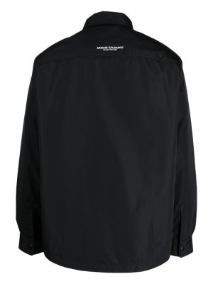 Košile s knoflíky s kapsami Armani Exchange černá