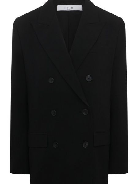 Шерстяной пиджак из вискозы Iro черный