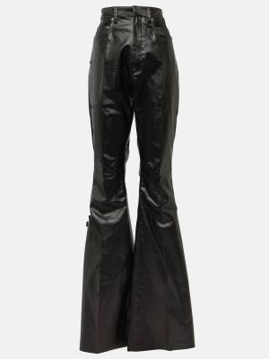 Zvonové džíny s vysokým pasem Rick Owens černé