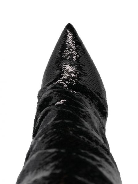 Stivali di gomma di pelle Casadei nero