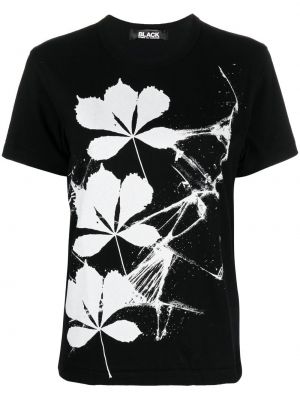 Тениска на цветя с принт Black Comme Des Garçons