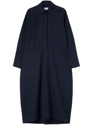 Βαμβακερή μάξι φόρεμα Jil Sander μπλε