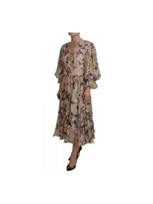 Sukienka midi Dolce And Gabbana różowa