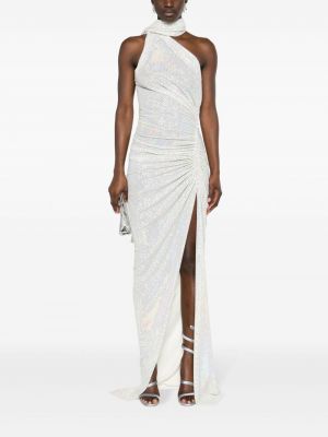 Drapované večerní šaty Atu Body Couture bílé