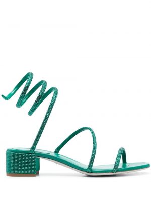 Sandale de cristal Rene Caovilla verde
