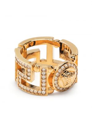 Ring mit kristallen Versace gold