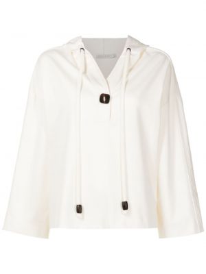 Блуза с качулка Alcaçuz бяло