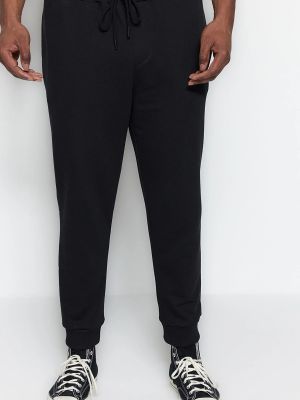 Spodnie sportowe slim fit Trendyol czarne