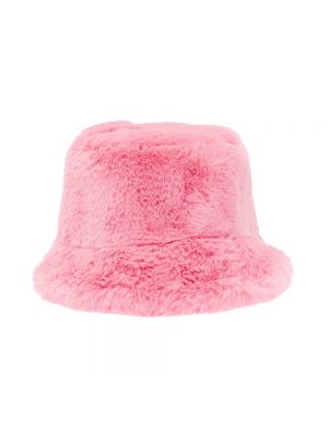 Różowy kapelusz z futerkiem Apparis
