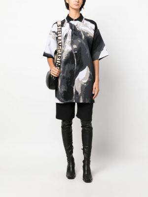 Chemise à imprimé avec manches courtes Stella Mccartney noir