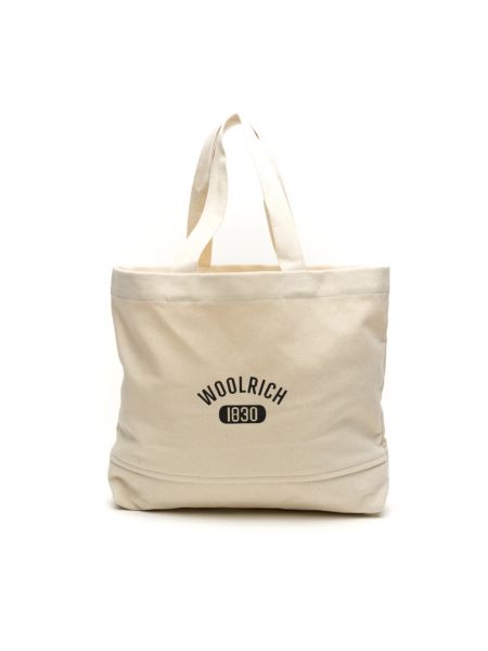Shopper handtasche mit taschen Woolrich beige