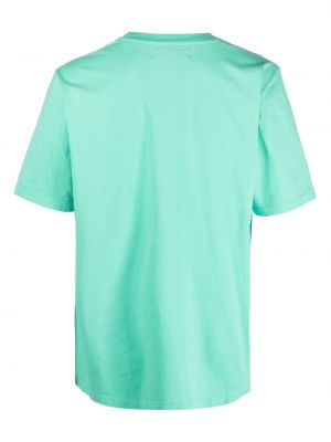 Raštuotas medvilninis marškinėliai Paura žalia