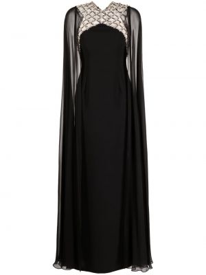 Вечерна рокля с кристали Jenny Packham черно